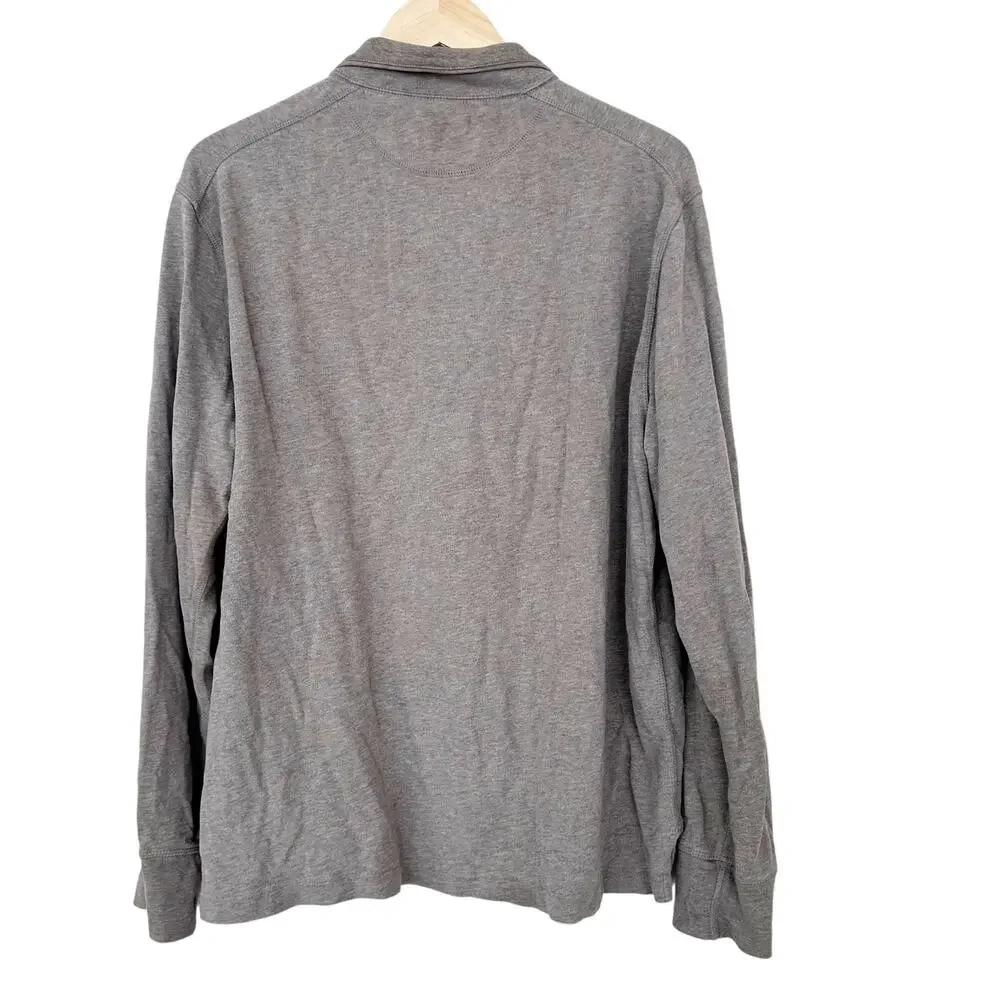 J. Crew Gray Quarter Zip Sweater Sz L